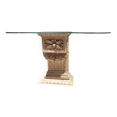Console Imperio avec verre facetté sur mesure