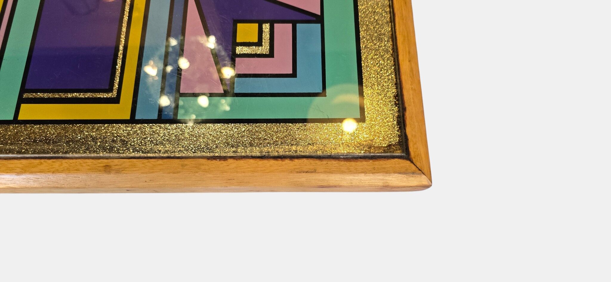 Vintage bistro table hand-painted by Bing, Cannes, 1990s.