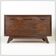 Vintage wenge wood sideboard with flared legs.