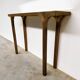 Vintage Deknudt gilt console table with beveled mirror top, Belgium, 1980s