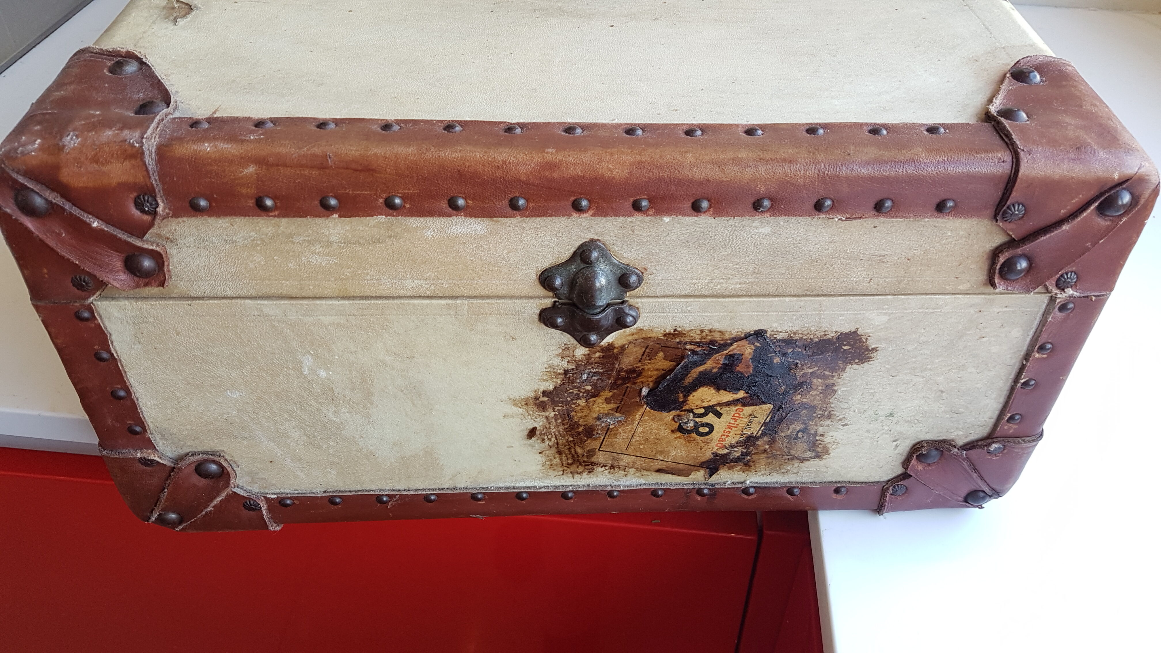 Old wood and leather case