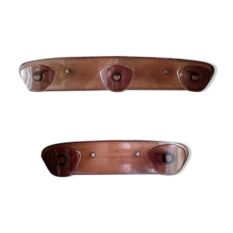 Coat rack set in smoked plexi