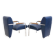 Pair of blue Niccola sun loungers by Andrea Branzi for Zanotta