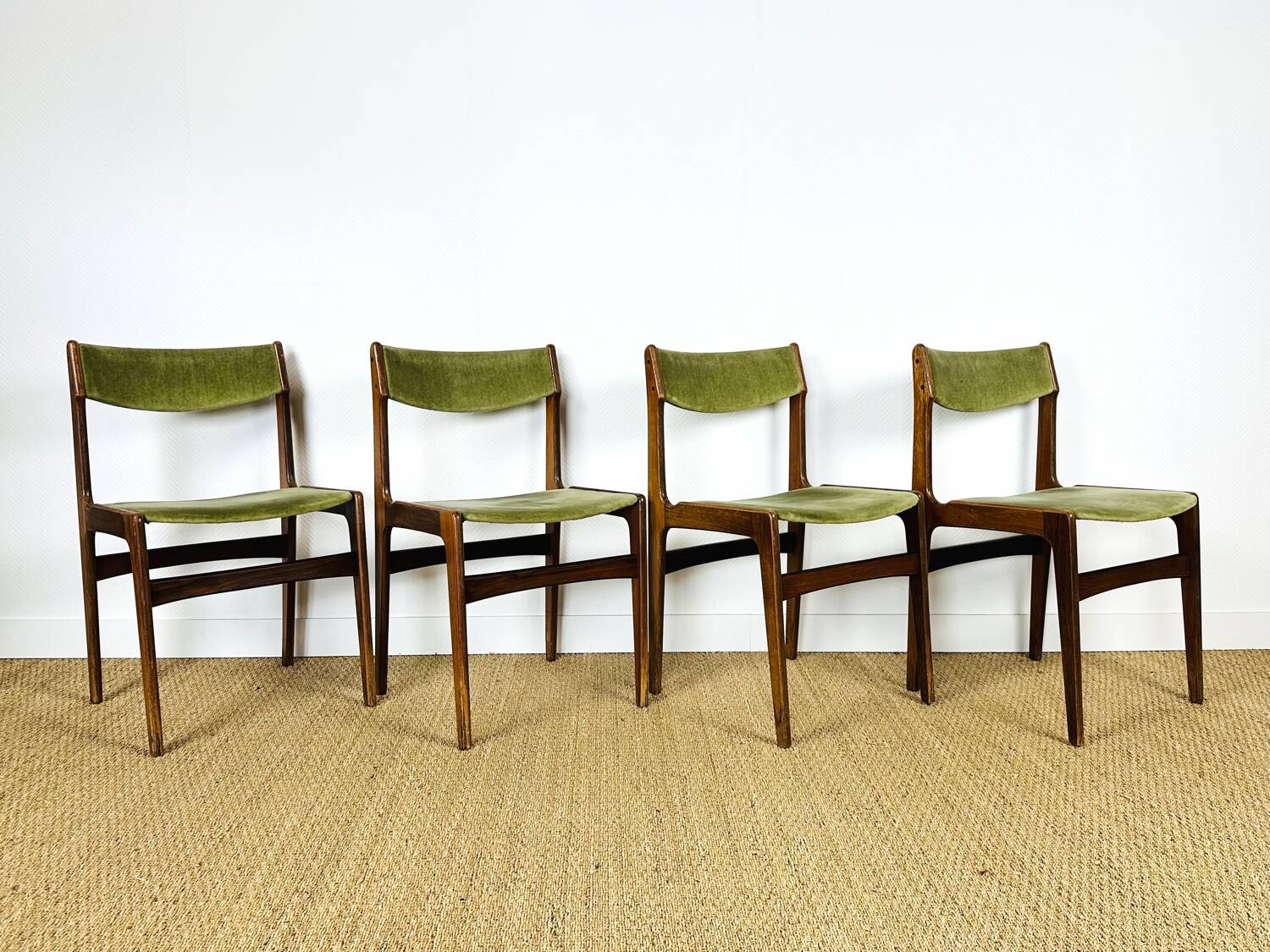 4 chaises danoise en palissandre 1960