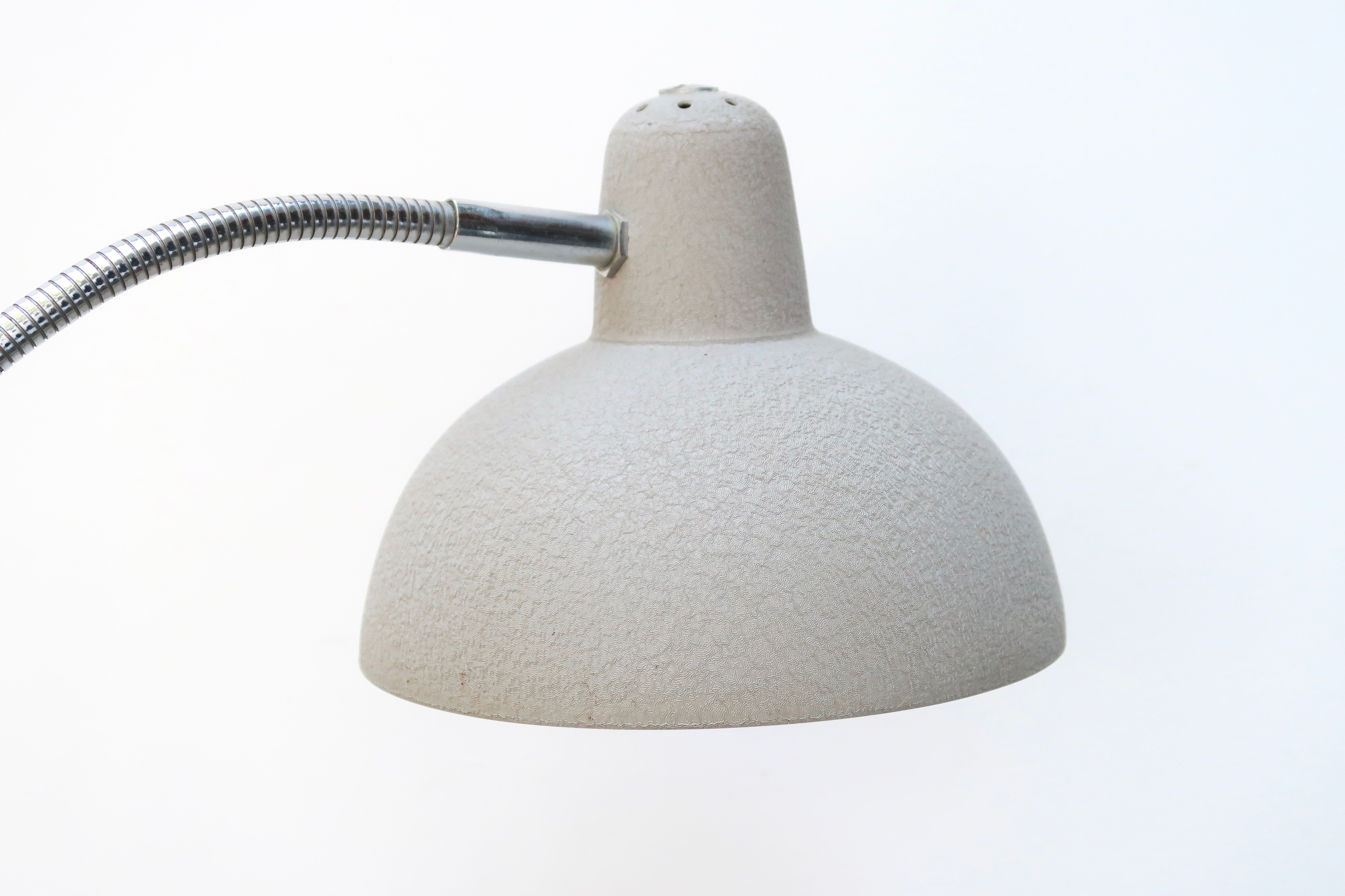 Articulated grey desk lamp, 50s