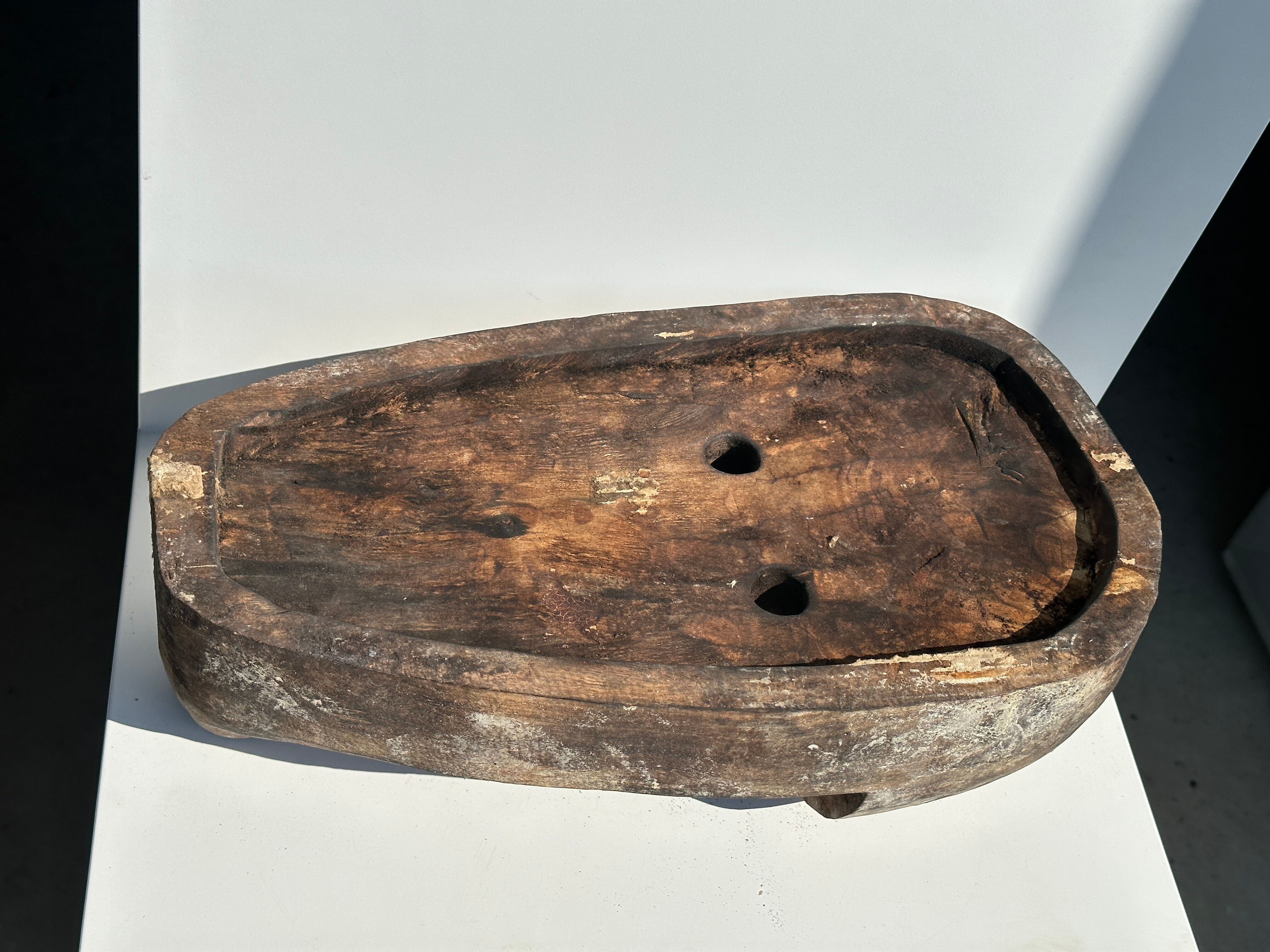 Large Timor mask in patinated wood H:50cm (1)