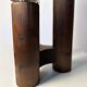 Vintage 'Model 19' Temde Leuchten table lamp in wood and hand blown glass