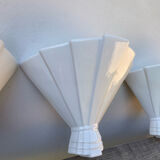 3 appliques en céramique blanche 1960