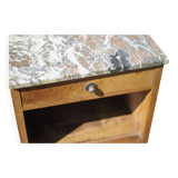 Art deco bedside table, art deco wooden bedside table with marble slab