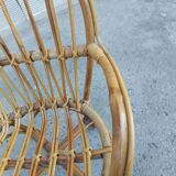 Vintage rattan children's armchair