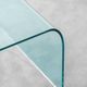 Vintage Fiam Italia coffee table in curved glass minimalist design 1970s