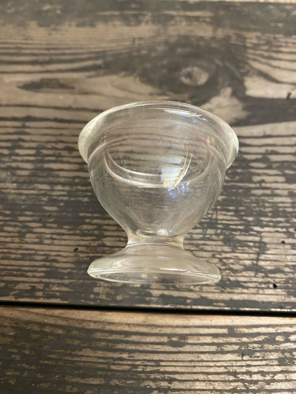 Set of 3 Antique Molded Glass Egg Cups Made in France Vintage