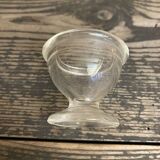 Set of 3 Antique Molded Glass Egg Cups Made in France Vintage