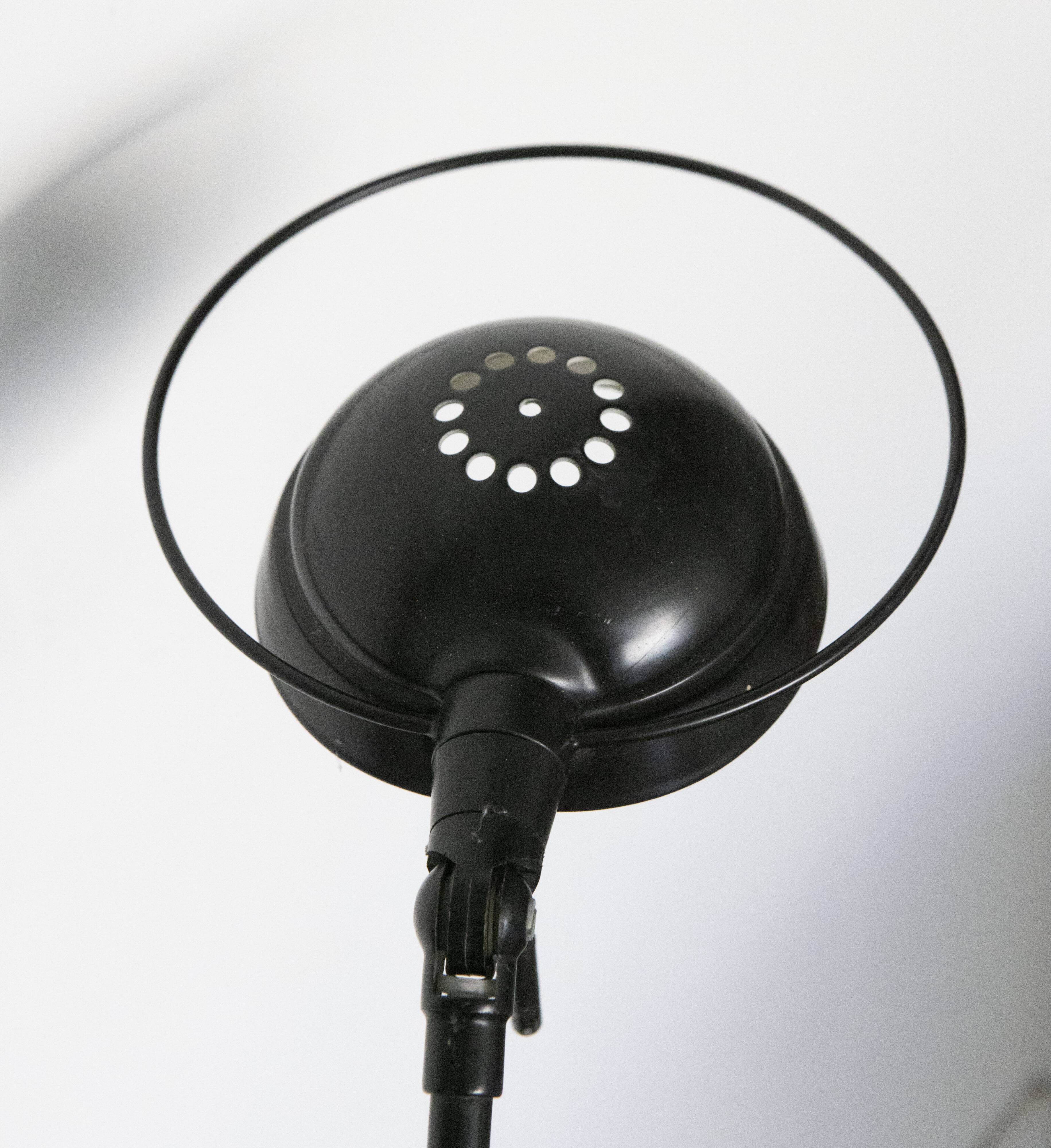Vintage balance lamp aluminor black lacquered metal