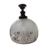 Floral-patterned hanging lamp