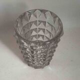 Diamond point crystal vase from the 50s height 21.5 cm