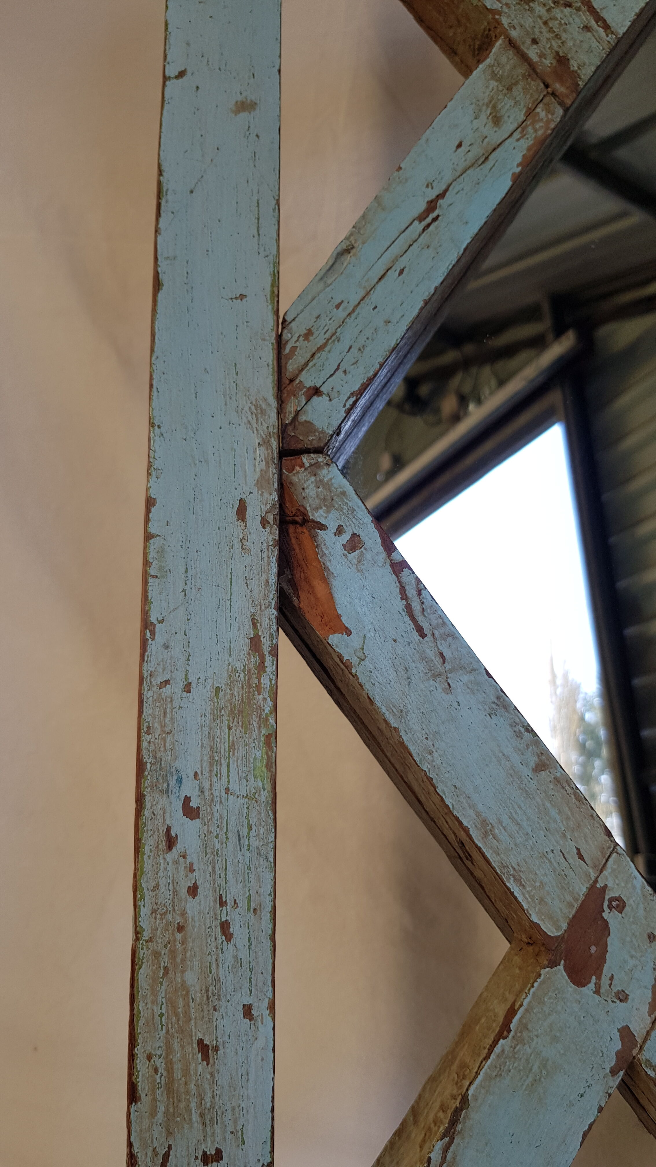 Mirror claustras in Burmese teak 49x80cm