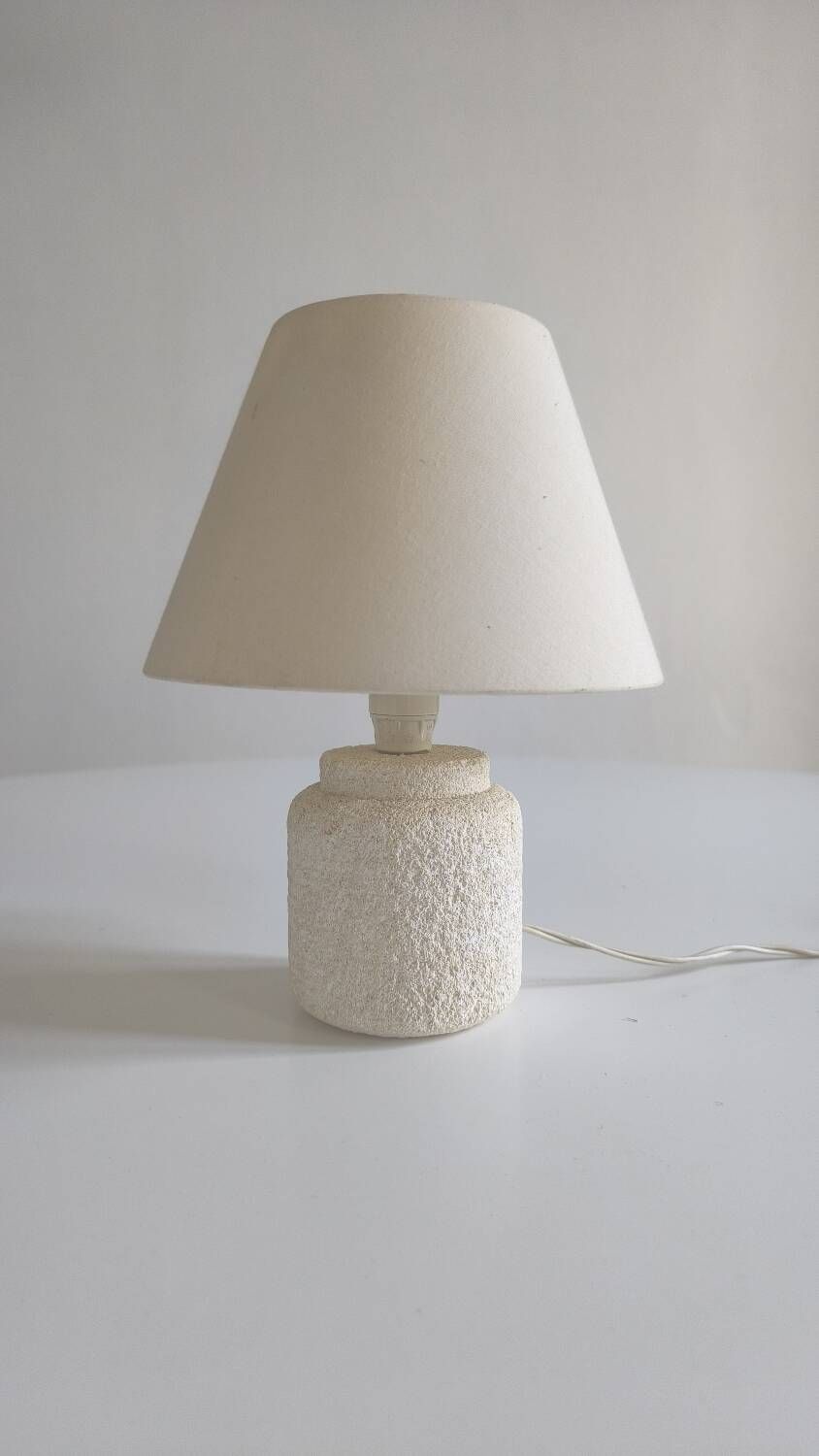 Small French lamp from the 1960s carved in stone