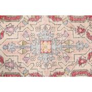 Vintage Turkish Oushak Handmade Wool Cotton Red Area Rug 127x209