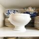 Pillivuyt white porcelain eared salad bowl