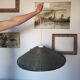 Braided green wicker suspension