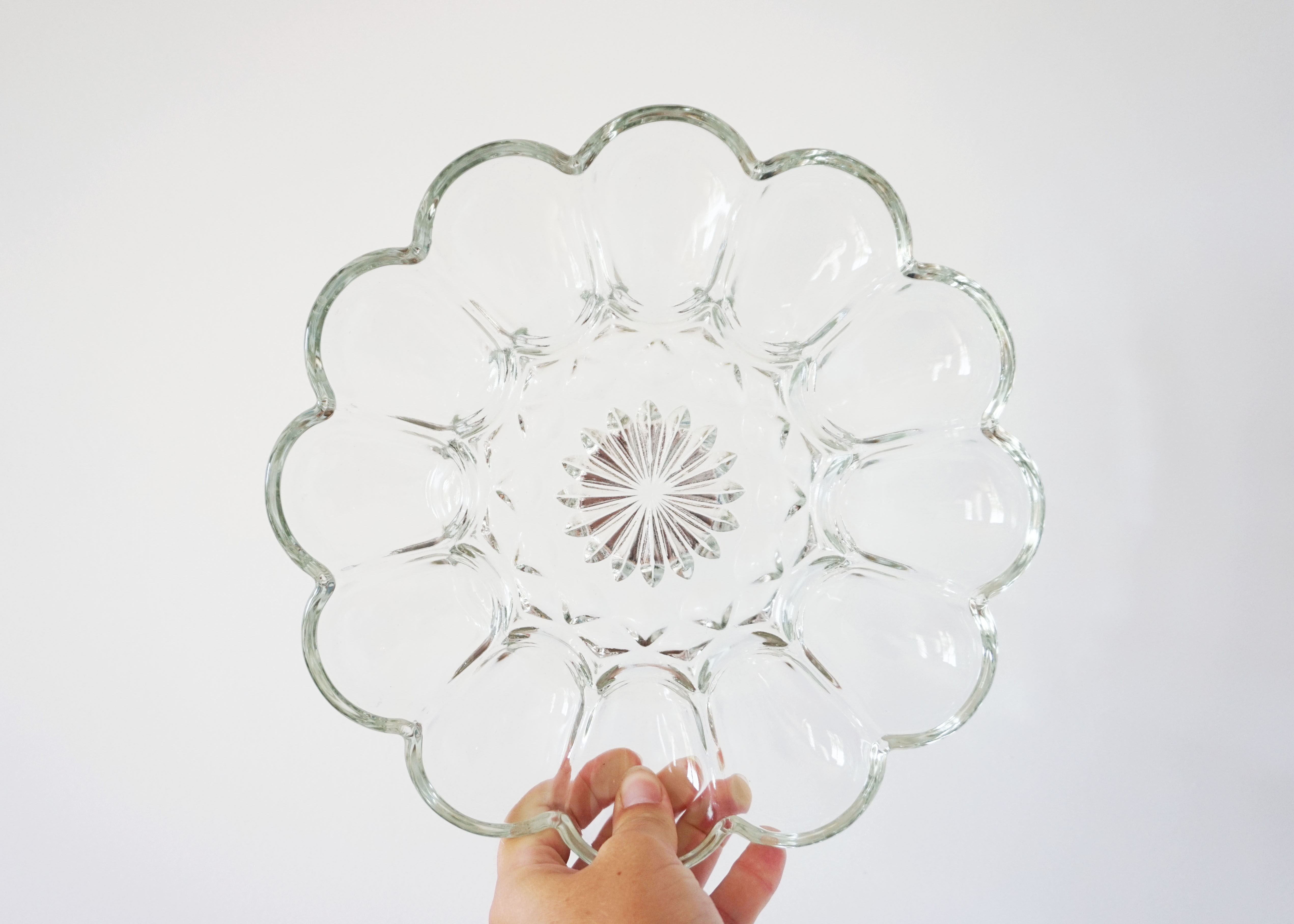 Flower glass presentation plates