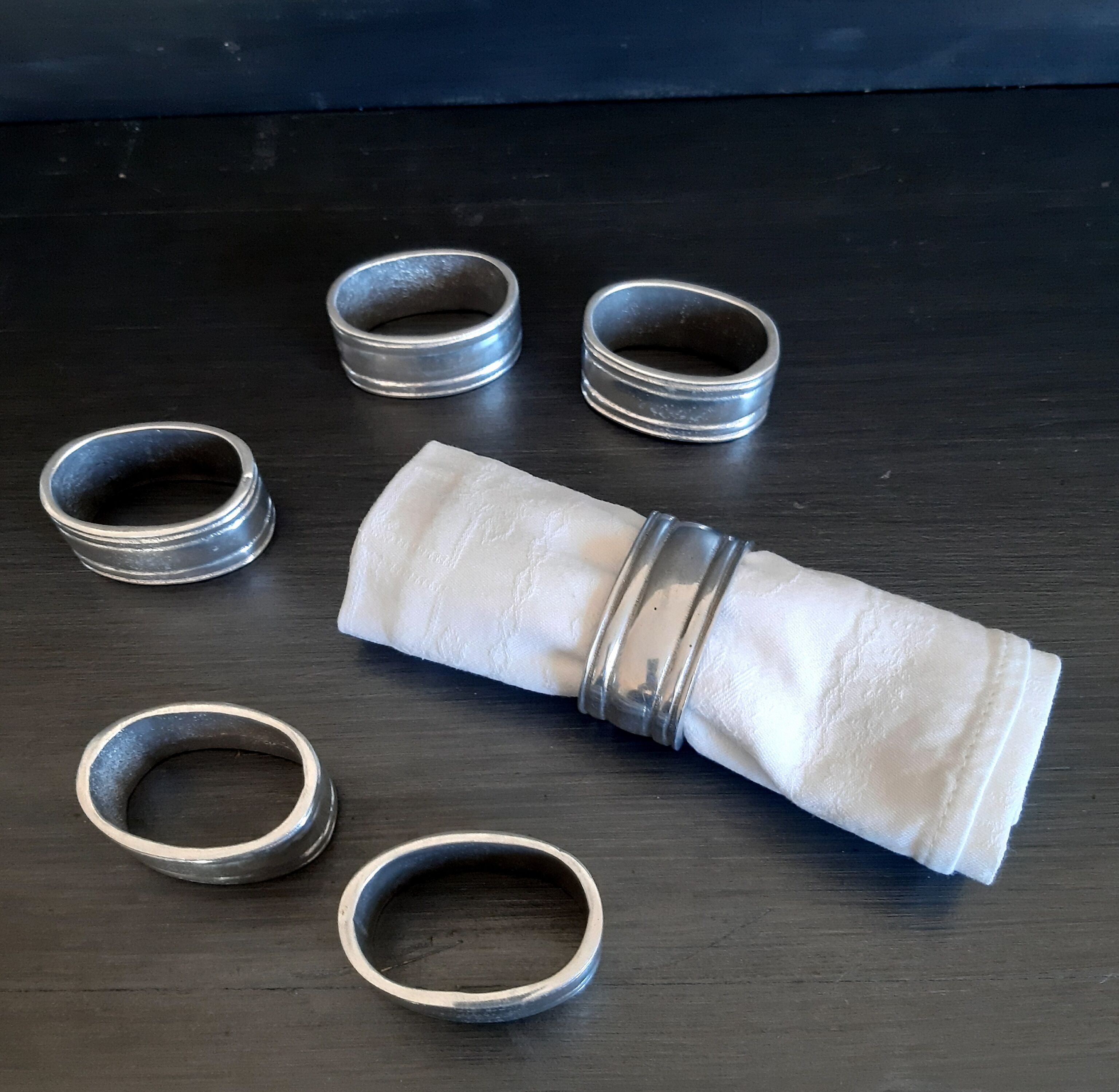Set of 6 towels rings