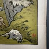 Lithograph by Henri Rivière The Aspects of Nature - The Cliff