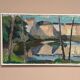 Original Mid Century Swedish Oil On Canvas – “Abstract Landscape” By Knut Ljungberg – Vintage – Framed – 84 × 54 Cm (33.1" × 21.3")
