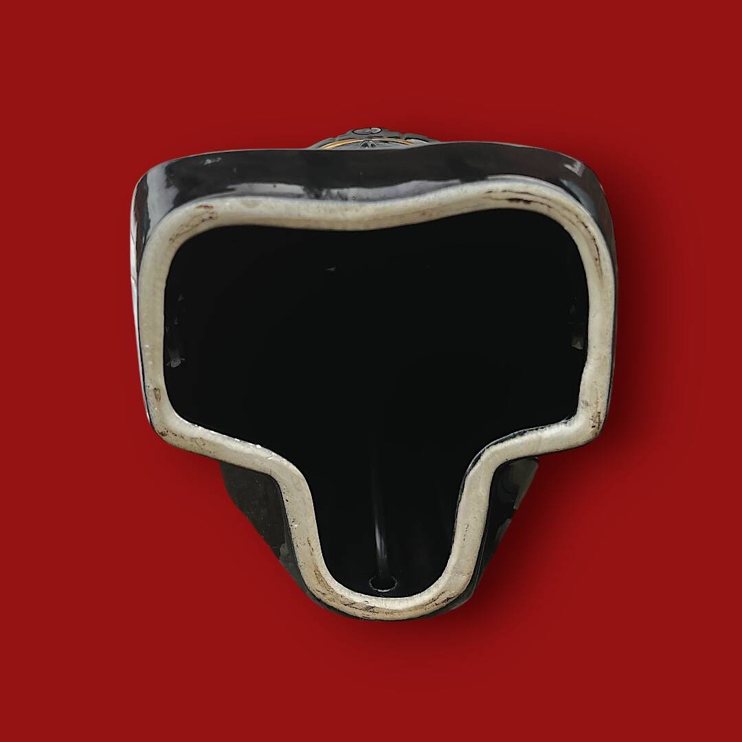 Vintage sphinx lamp in glazed ceramic – Hollywood Regency style