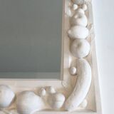 Unique decorative plaster mirror with fruit decorations