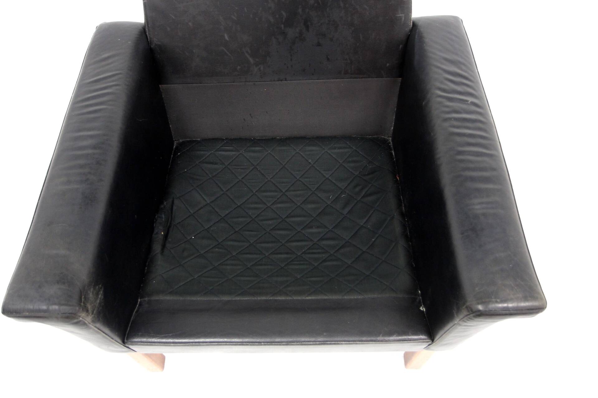 Fauteuil scandinave en cuir, Suède, 1960