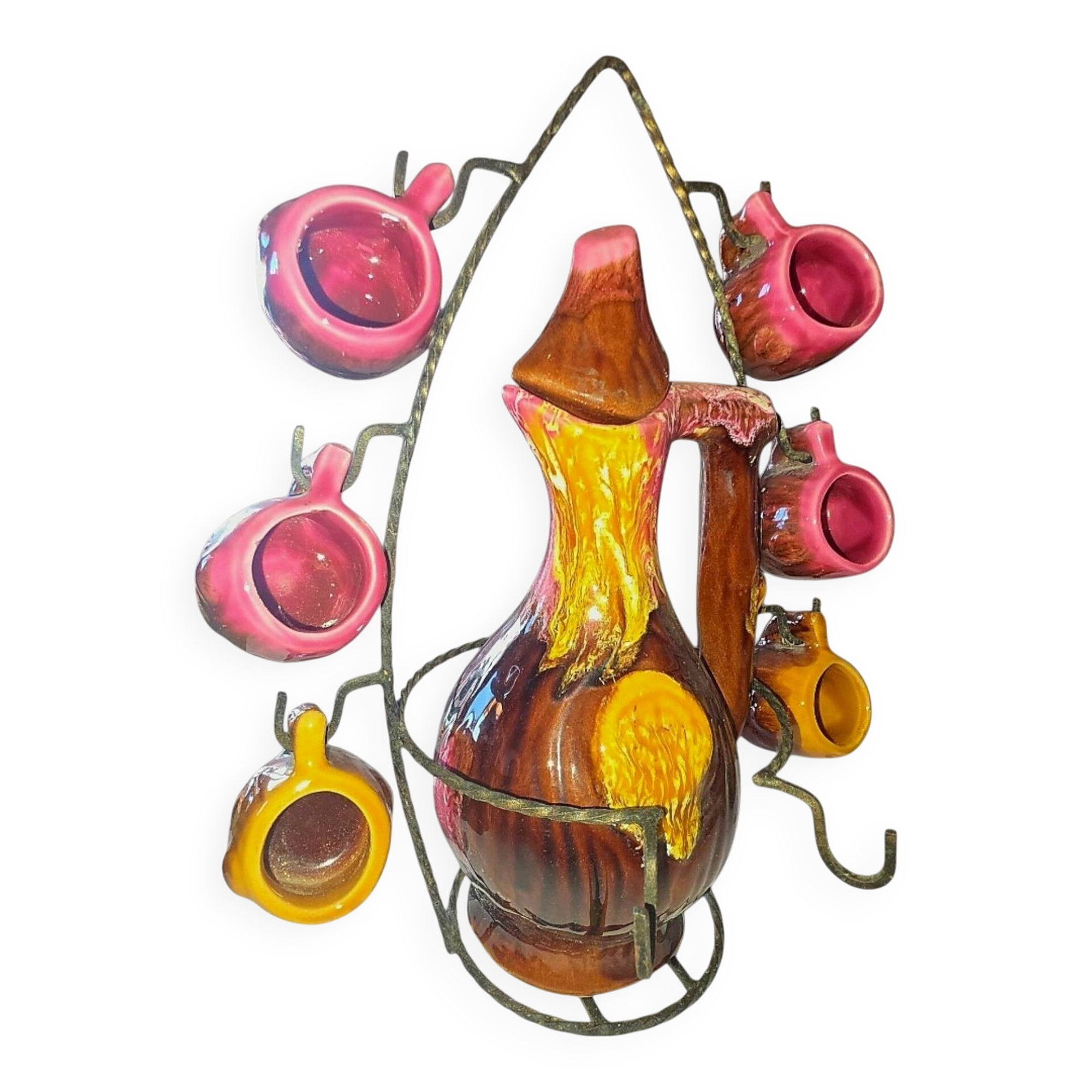 Ceramic liqueur service - Vallauris - Circa 60/70