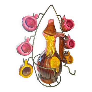 Service à liqueur en céramique - Vallauris circa 60-70