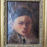 Antique oil on canvas frame, baroque gilded wood frame