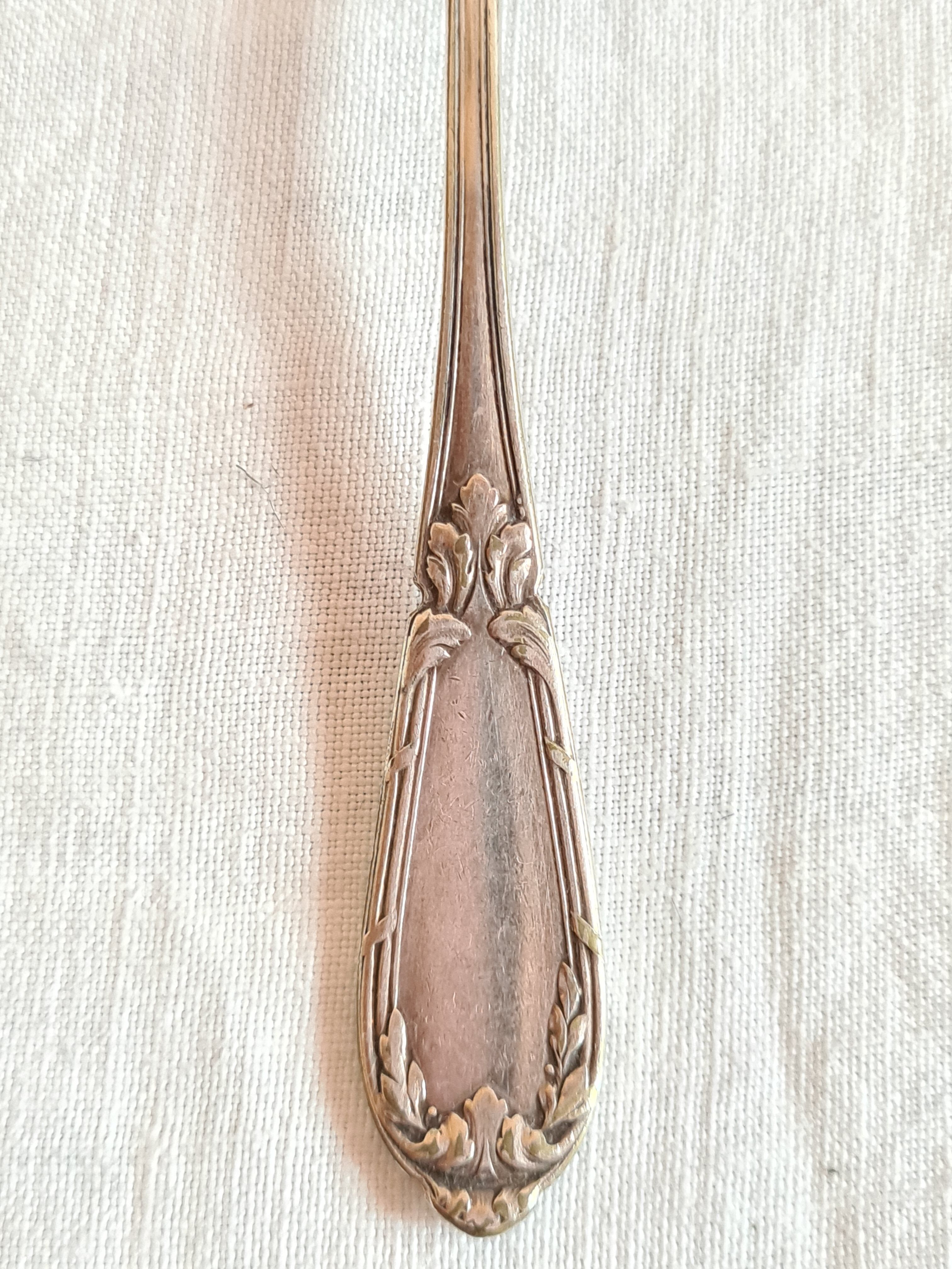 Lot 2 small silver spoons punched