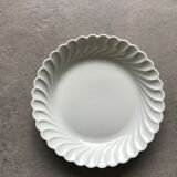 Lot of 7 hollow plates of white Limoges porcelain from the Haviland factory — Torse model