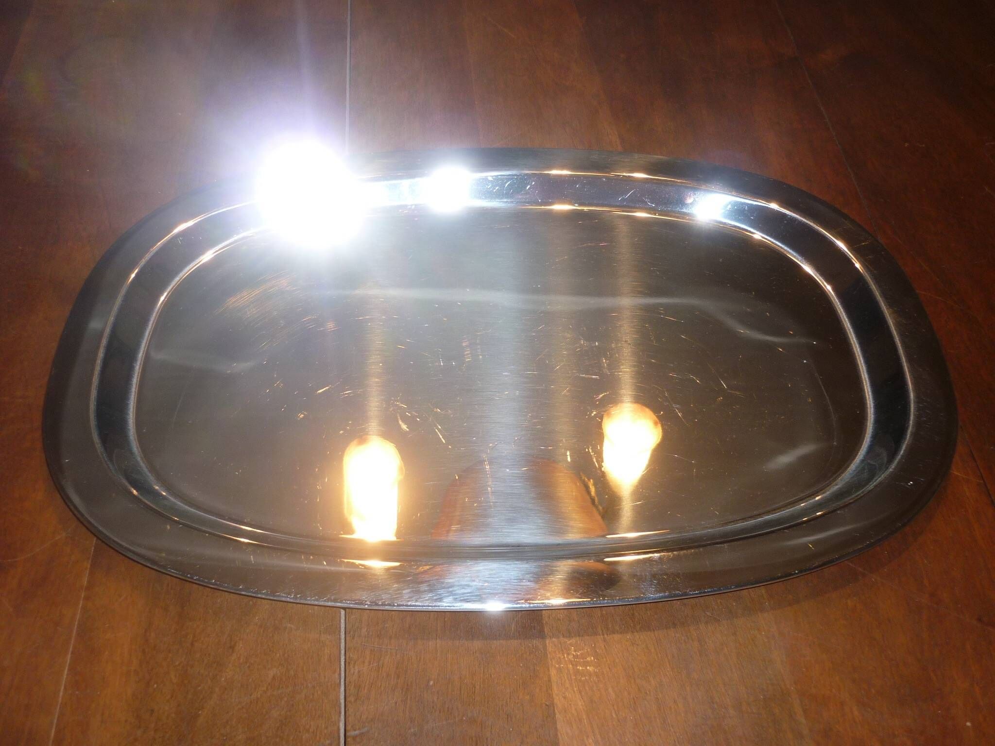 Plateau de service en acier inox WMF Cromargan 49X33