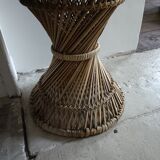 Porte-plante, cache-pot en rotin