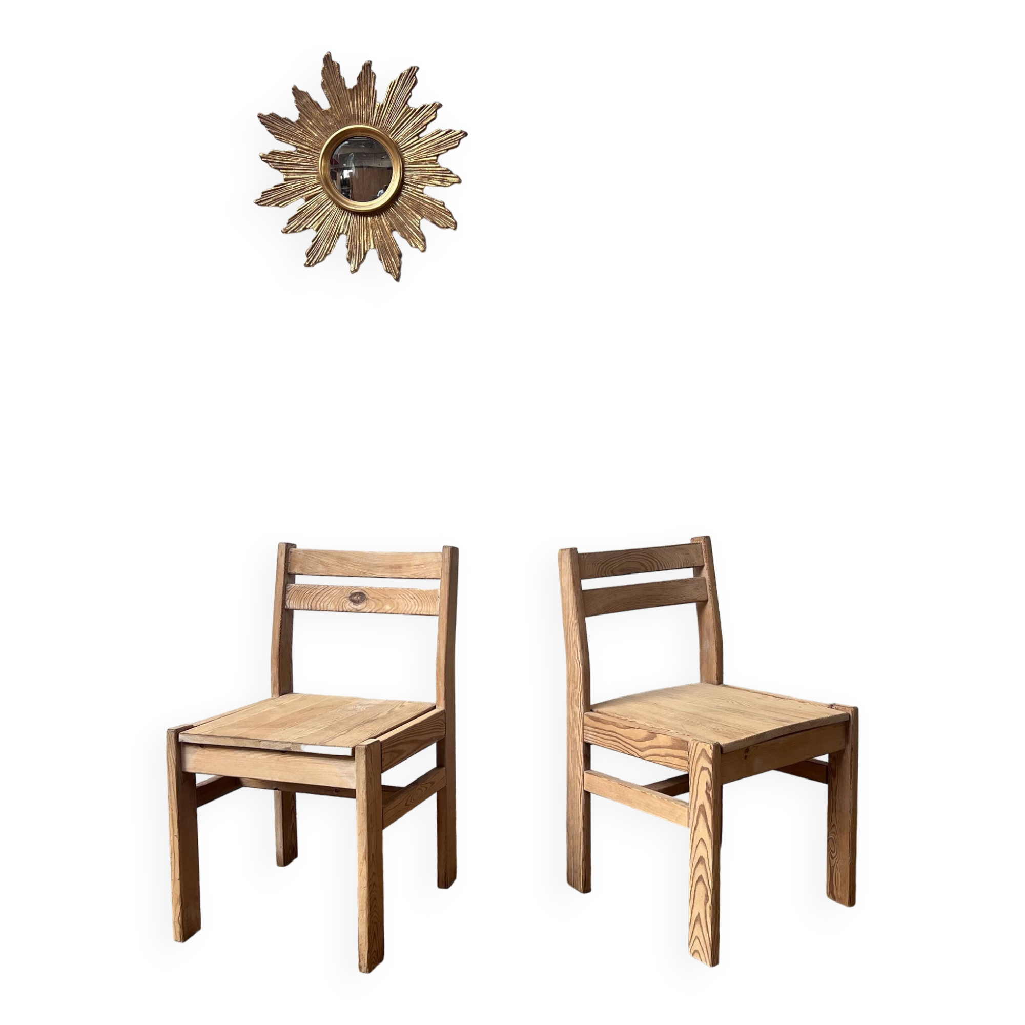 Pair of vintage dlg charlotte perriand Illmari tapiovaara chairs