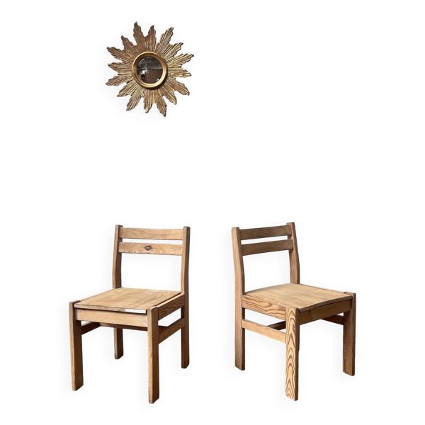 Paire de chaise vintage dlg charlotte perriand Illmari tapiovaara