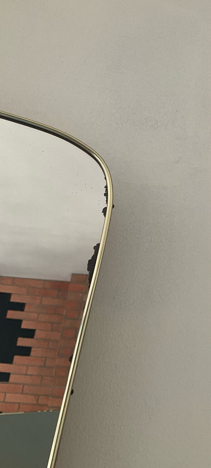 Freeform mirror 80x40cm from the 60s-70s