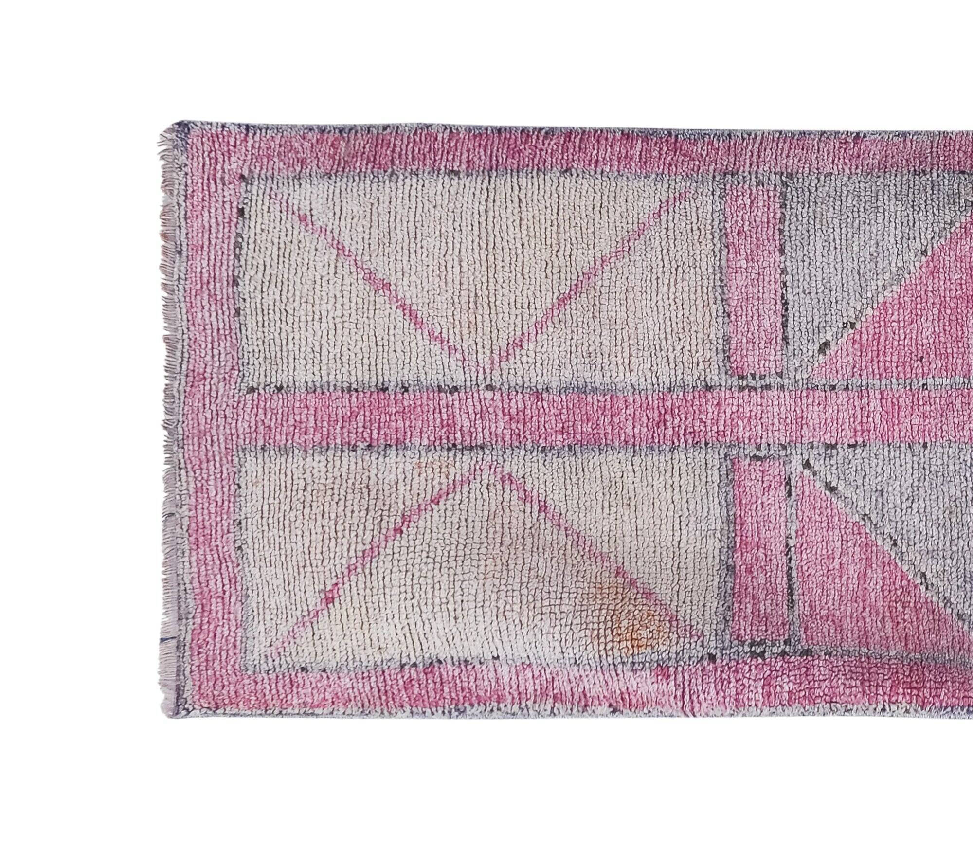 Vintage Turkish hallway rug 89x276 cm