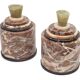 Pair of vintage marble candy dishes