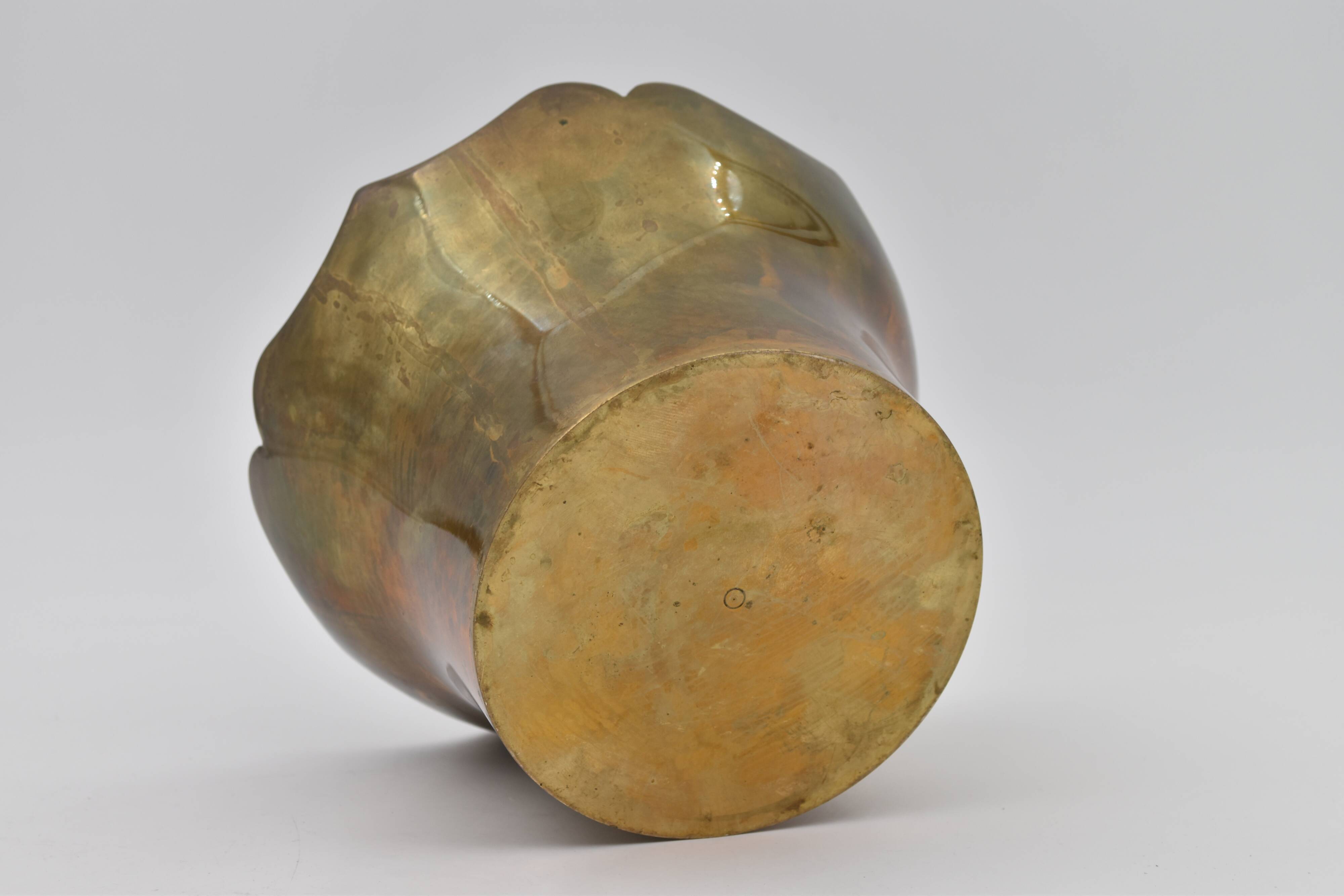 Brass pot plant cover