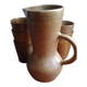 Ensemble verres et carafe en grès de Digoin Vintage