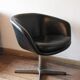 Pair of Pierre Paulin leather armchairs for Artifort 60s