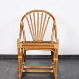 Set of 4 rattan armchairs