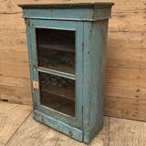 Wall display cabinet in Burmese teak with original patina.