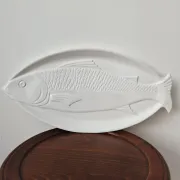 Large vintage ceramic plate "Fish" from Portugal -
